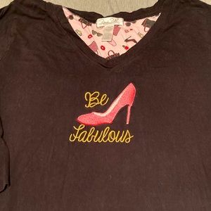 Nightshirt size 2X Black and Pink